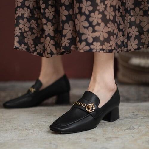 SKLFGXZY European American New Styles Women Shoes Fashion Casual Shoes Genuine Leather High Heels Party Shoes Cowhide Pumps