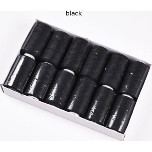 12Rolls Hair Weaving Thread Cotton Sewing Thread With 20pcs C curved needle for hair weft,clips in hair