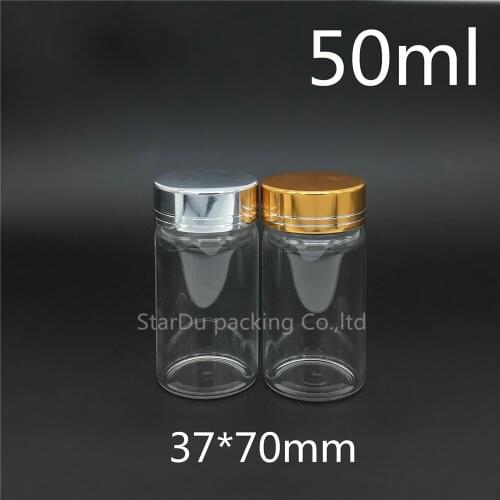 Free shipping 480pcs 37*70mm 50ml High-quality screw neck glass bottle for vinegar or alcohol,carft/storage candy bottles