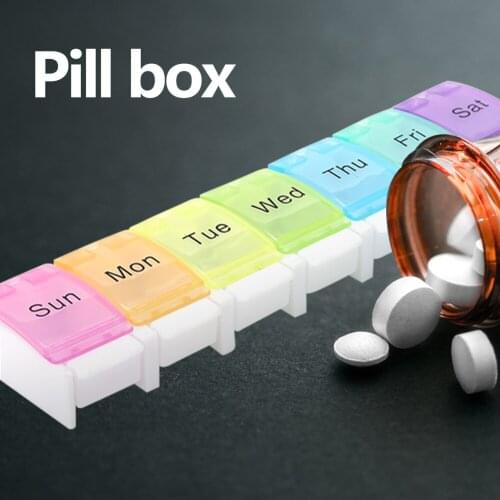 7 Days Weekly Pills Box Tablet Holder Storage Case Moistureproof Safe Mini 7 Cells Medicine Organizer Drug Container