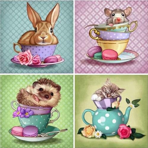 Evershine Diamond Embroidery Full Square Mouse Diamond Painting Animal Picture Of Rhinestones Gift Home Wall Decoration