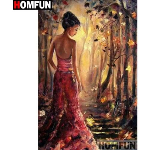 HOMFUN Full Square/Round Drill 5D DIY Diamond Painting "Character beauty" Embroidery Cross Stitch 5D Home Decor Gift A16217
