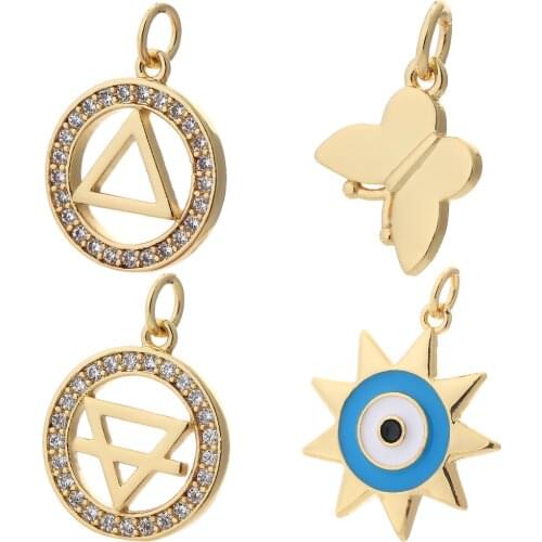 Butterfly Sun Designer Chrams for Jewelry Making Cute Geometric Charm Dangles Charms for Earrigns Necklace Bracelet Diy Pendant