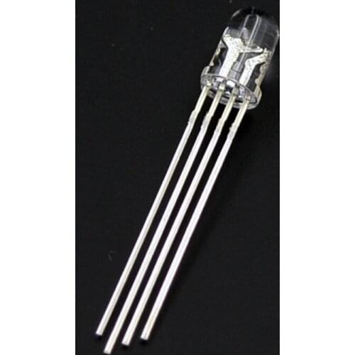 Free shipping 100pcs 5mm RGB LED Common Cathode Tri-Color Emitting Diodes f5 RGB