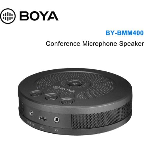 BOYA BY-BMM400 Omnidirectional Conference Microphone with Speaker for 3.5mm TRRS Type-C USB Smartphone Tablet PC Laptop