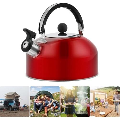 3L Whistling Kettle Stainless Steel Tea Pot for Electric Stove Gas Hobs Camping Hiking Cooking Campfire BBQ for All Kitchenwar