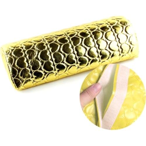 Nail Hand Holder Arm Rest Manicure Hand Cushion Stand for Nail Art Salon Manicure Pillow(Gold)