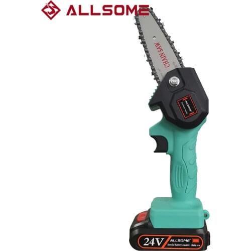 ALLSOME 4 Inch Electric Cordless Chainsaw Portable Hand Held Pruning Reciprocating Recip Sabre Saw 24V