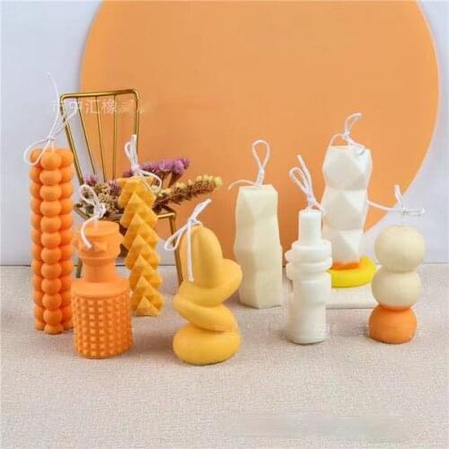 DIY Three-Dimensional Polygon Irregular Shape Geometric Magic Ball Silicone Candle Mould Perfume Bottle Cube Shape Candle Mould