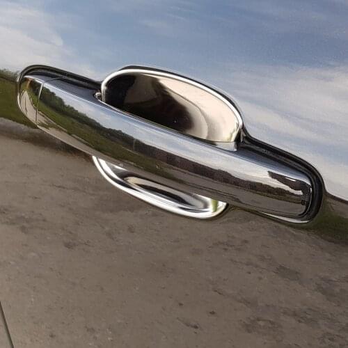 4pcs stainless steel exteriror door handle bowl covers for Lada Vesta sedan cross universal SW Cross car accessories