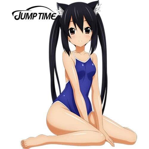 JumpTime 13cm x 10.1cm Anime K-ON! Sexy Beauty Nakano Azusa Girl Lovely Car Sticker Car Styling Waterproof Accessories