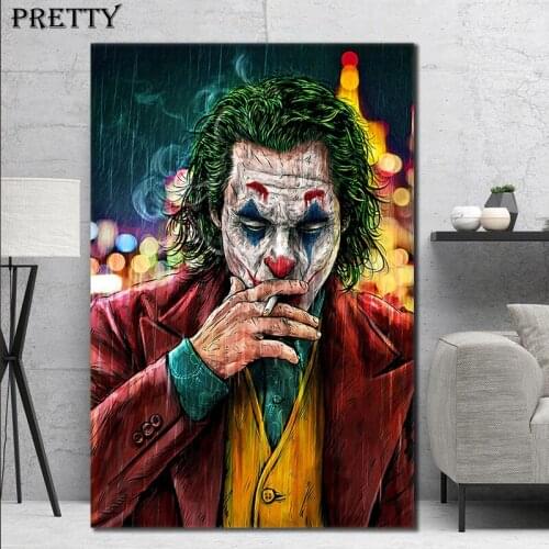 Movie Joker Man Canvas Oil Painting Comic-Joker Abstract Art Poster Prints Wall Art Paintings Home DECOR Wall Pictures