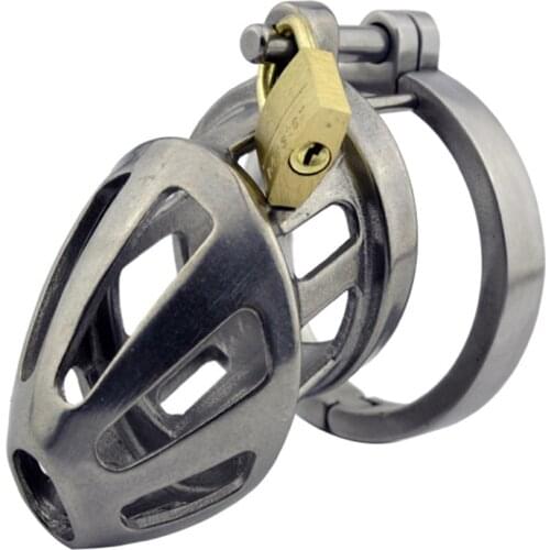 Stainless Steel Male Chastity Penis Cage Cock Lock Device, 4size Rings Cock Cage Metal Chastity Cage BDSM Sex Toys For Men