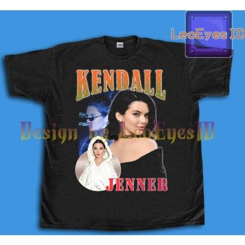 Kendall Jenner Rap Hip Hop Bootleg Style New Black T Shirt LE40