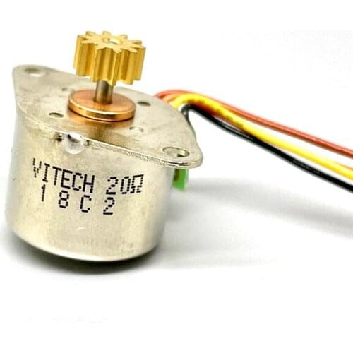 Brand New Mini 2-phase 4-wire Stepper Motor 15mm Stepper 20 ohm with Copper Gear Small Tiny Micro Motor Toy Engine Toy Model