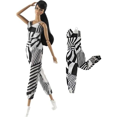 Paris Fashion Geometric Outfit Set for Barbie 11 Inches BJD FR SD Doll Dress Clothes Dollhouse Roll Play Accessories