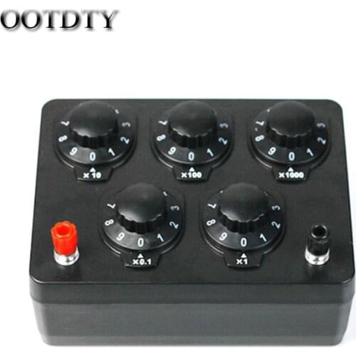 OOTDTY 0-9999.9 Ohm Variable Resistance Box Decade Resistor Experimental Equipment For Physical School Teaching