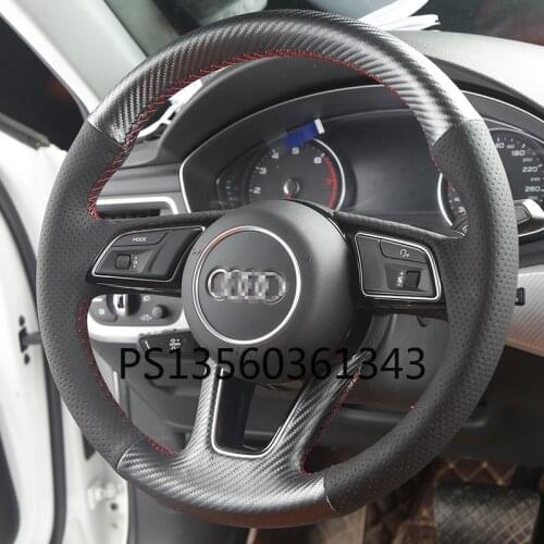 Suitable for Audi A3 A5 A7 A4L A6L Q3 Q5L Q7 A1 RS3 RS4 TT hand-stitched leather steering wheel cover