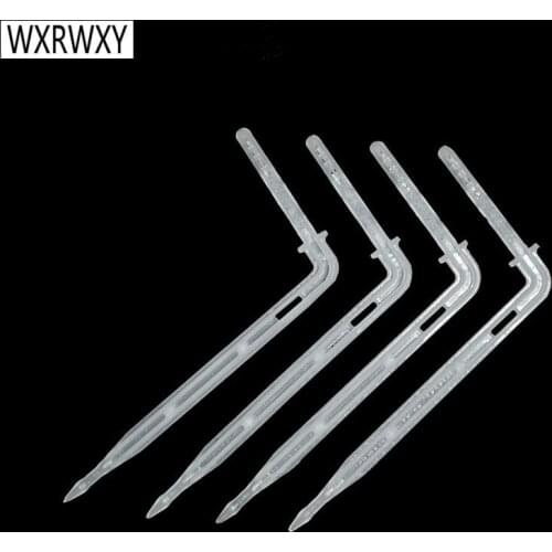 White 4/7 arrow dropper drip Arrow Emitter Curved Arrow Dripper Plants Bend Sprinklers Micro Irrigation System for 4/7m 100pcS