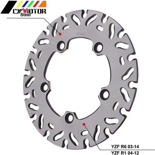 Motorcycle Steel Rear Brake Disc Rotor For Yamaha YZF R6 YZF-R6 2003-2013 2014 YZF R1 YZF-R1 R 6 1 2004-2010 2011 2012