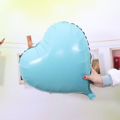 5pcs 18inch Romatic Tiffany Blue Star Heart Shape Foil Balloon Aluminum Valentines Day Wedding Party Decor Outdoor Photograph