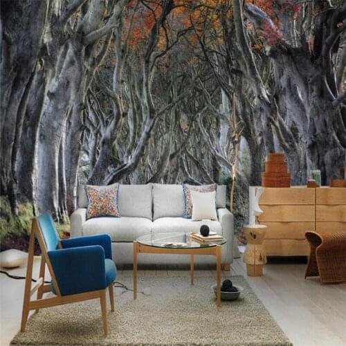 Wellyu Simple leisure green trees forest landscape tooling wall custom large mural green wallpaper papel de parede