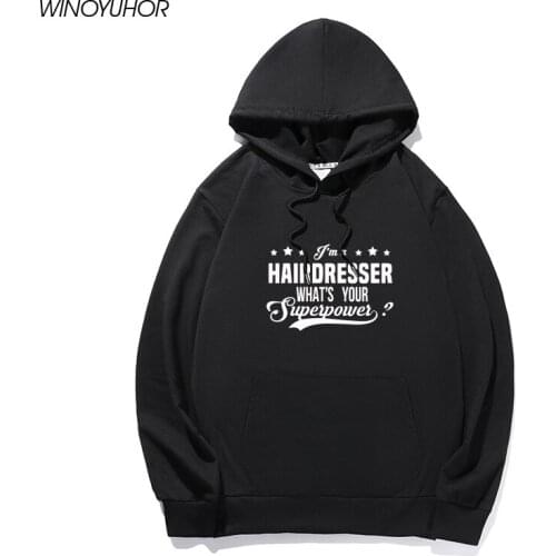 I'm A Hairdresser Letter Print Hoodies Women Long Sleeve Female Clothing Sweatshirt Cotton Harajuku Barber Pullovers Tops