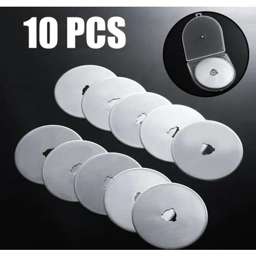 10Pcs 60mm Rotary Cutter Blades Patchwork Sewing Fabric Paper Cutting Spare Blade Cutting Patchwork Leather Crafts Rotary Cutter
