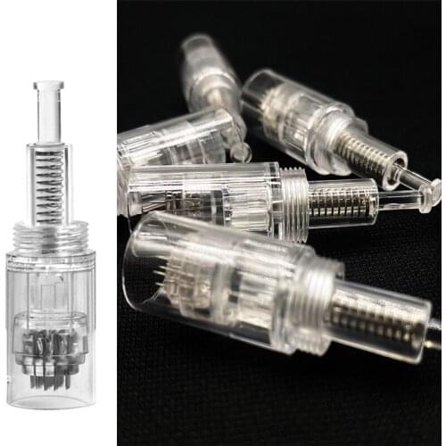 10PCS Electric Tattoo Nano Needles 9 12 36 42 pin Nano Square Nano 3D Micro Needles For Permanent Makeup Needle screw Tips