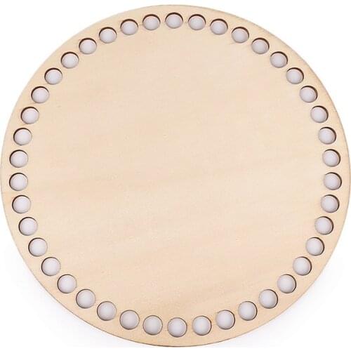 20pcs many size laser cut wood crochet bottom base wooden for DIY basket