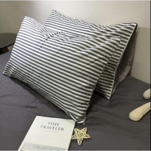 1pair Brief Style Stripe Pillowcase 48cm*74cm cotton Pillow Cases Soft Bedding Use Home Textile