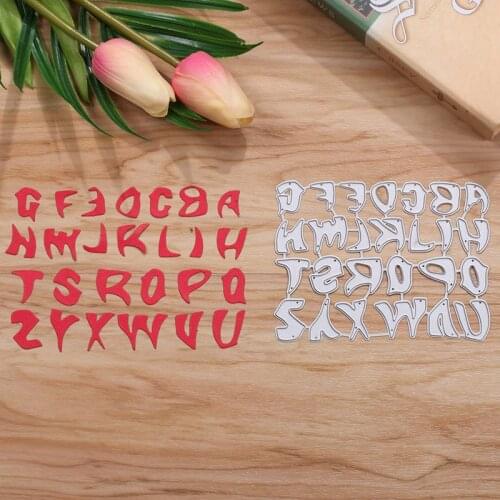 26PCS A-Z Alphabet Metal Cutting Dies Stencils For Card Making Decorative Embossing Suit Paper Cards Stamp DIY Dies Scrapbooking