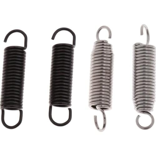 2x Bass Drum Pedal Springs Quick Response Drum Hardware Silver/Black