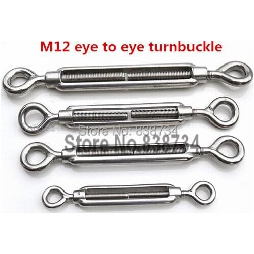 304 stainless steel m12 turnbuckle strainer fence wire tensioner eye to eye