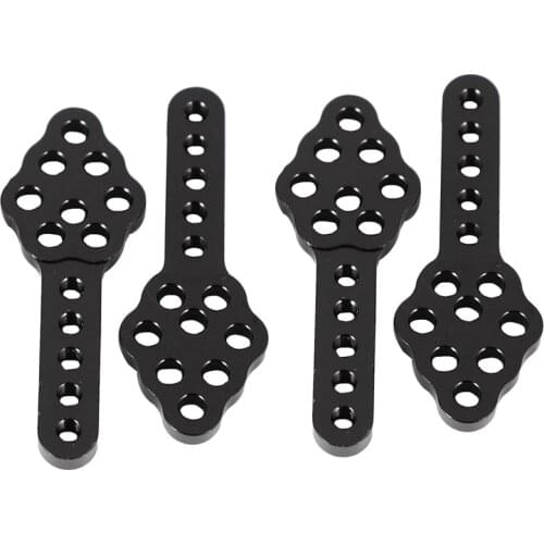 4Pcs CNC Metal Shock Absorber Mount Adjust Height Angle Stand for RC Crawler Car Axial SCX10 90046 D90 D110,Black