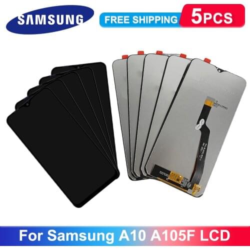5 Piece/lot 6.2"Original For Samsung Galaxy A10 A105 A105F SM-A105F LCD Display Screen replacement Digitizer Assembly with Frame