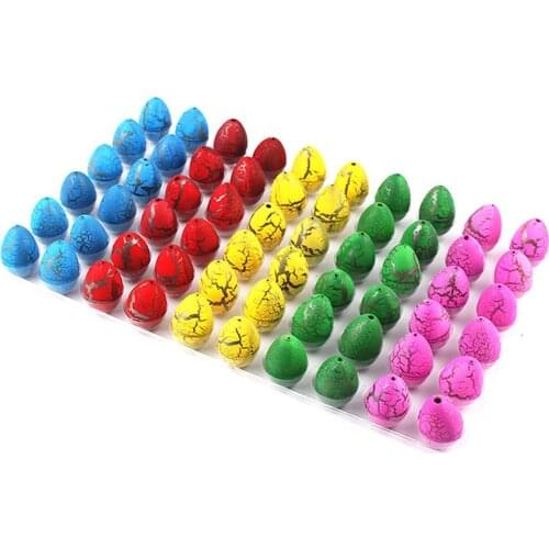 60 Pcs Cute Colorful Magic Dinosaur Eggs Funny Hatching Dino Children Toy