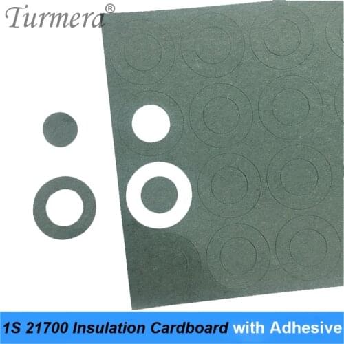 60Pieces 1S 21700 Battery Insulation cardboard with Adhesive for 21700 Battery Pack Cell Insulating Glue Patch Positive