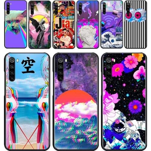 Vaporwave Art for OPPO Reno 2 Z 2Z 2F 3 4 Pro 4G 5G ACE 10X ZOOM F7 A5 A9 2020 Silicone Soft Black Phone Case