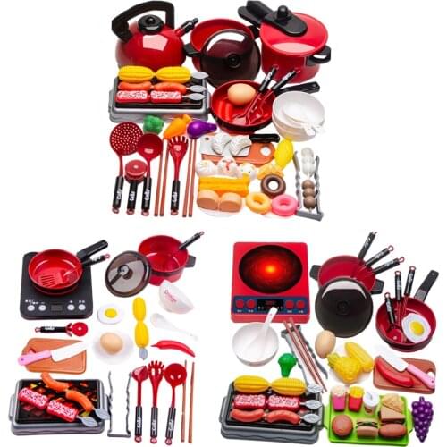 Children Kitchen Toys Simulation Kitchen Utensils Food Cookware Pot Pan Kids Pretend Play Set Toys For Girls Boys