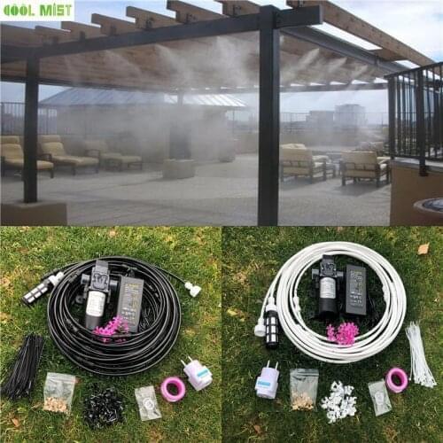 S356 Water Spray Electric Diaphragm Pump Kit 12V Portable Misting System Water Pump Spray 12M Misting Cooling System