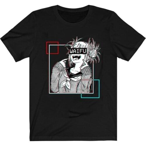 Himiko Toga WAIFU Printed Round Neck T-shirt Cozy Cotton Tops