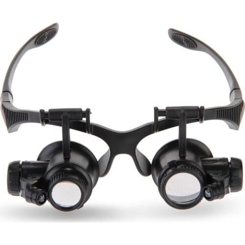 Good Market 8 Lense 10X 15X 20X 25X LED Magnifier Eye Glass Jeweler Loupe Repair Magnifying