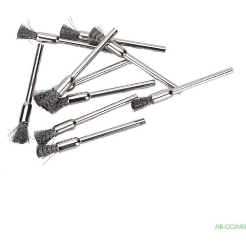 Brass Wire Wheel Brush Shank Suitable For Rotary Drill Tool Clean Polish Shank Fits Rotary Tool 10pcs 5mm