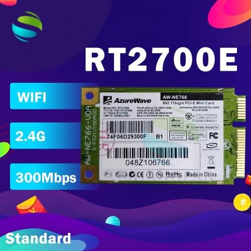 New AzureWave AW-NE766 RT2700E Mini PCI-e 300Mbps 802.11b/g/n Wireless WLAN Wifi Card
