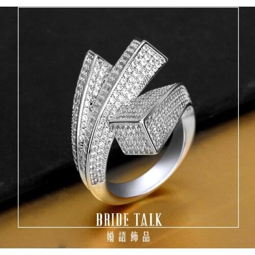 Bride Talk Fashion Jewelry Brand Women Ring AAA Cubic Zirconia Romantic Sweet Bridal Rings For Wedding Engagement Anniversary