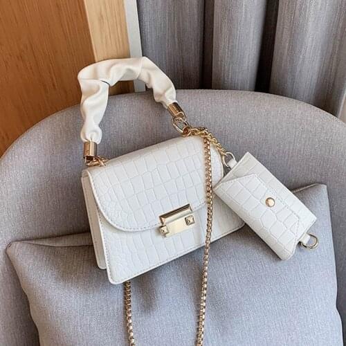 Fashion Tote Bag Mini Crossbody Bags For Women 2021 PU Leather Chain Design Shoulder Bag Elegant Female Black Handbags And Purse