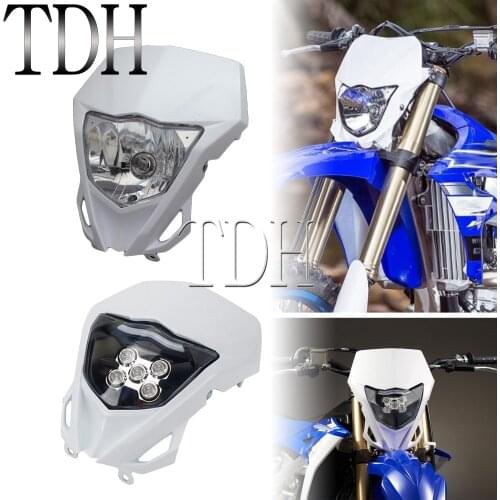Motorcycle LED Headlight Headlamp Fairing For Yamaha YZ125 YZ250 TTR FX YZ WR 250/450 R F Kawasaki KLX KX Suzuki Honda Dirt Bike