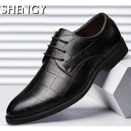 2020 Fashion High Quality Formal Shoes Men Casual LaceUp Dress Shoes Oxfords Lattice Classic Office Footwear Business Zapatilla