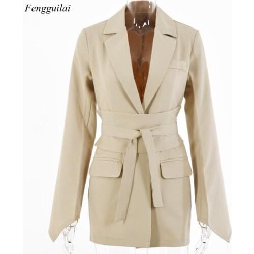 New Womens Spring Autumn 2021 Lapel Slim Suit Office Elegant High Quality Design Causal Wear Coat
